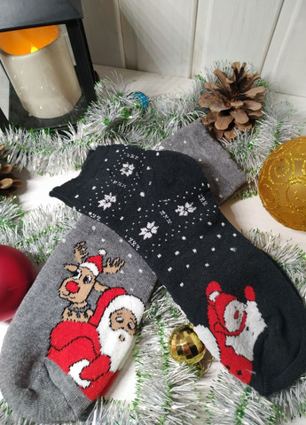 Набір жіночих новорічних шкарпеток Санта і Олені №3 ароматизовані No Brand (256566143)