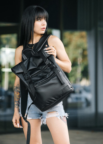 Жіночий рюкзак ролл RollTop Zard чорний Sambag (259188097)