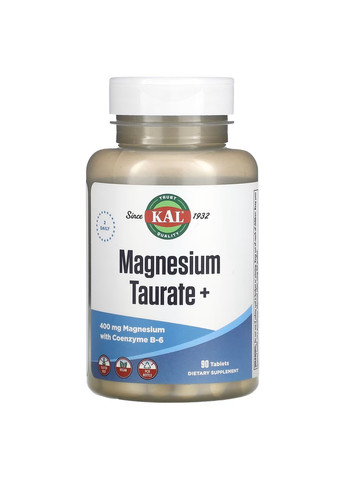 Таурат Магнію з Вітаміном -Б6 Magnesium Taurate - 90 таб KAL (275997843)