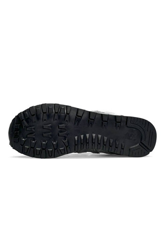 Серые демисезонные кроссовки мужские, вьетнам New Balance 574 Full Suede Black White