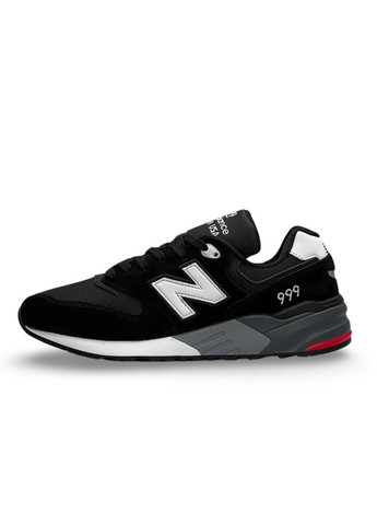 Черные демисезонные мужские кроссовки new balance 999 black white gray (реплика)черные No Brand