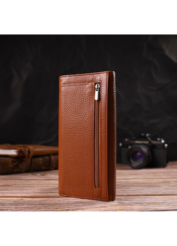 Надійний жіночий гаманець із натуральної зернистої шкіри 21712 Коричневий Canpellini (259874079)