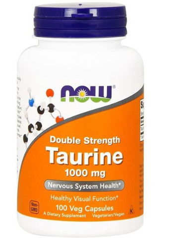 Taurine, Double Strength 1000 mg 100 Veg Caps NF0142 Now Foods (256721619)