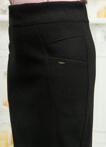 Черная офисная однотонная юбка No Brand карандаш