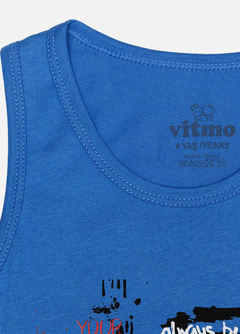 Синя піжама для хлопчика колір синій цб-00217251 Vitmo