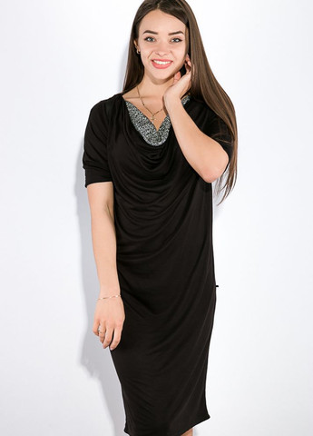 Черное кэжуал платье женское (черный) Time of Style однотонное