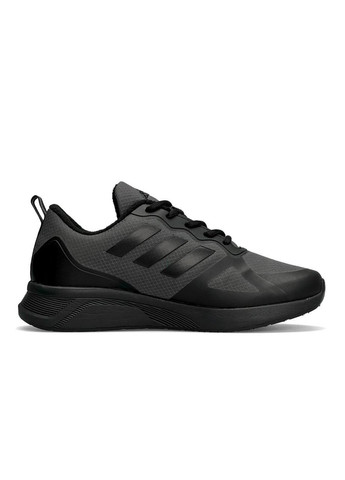 Темно-серые демисезонные кроссовки мужские, вьетнам adidas Cloudfoam Termo Dark Grey Black