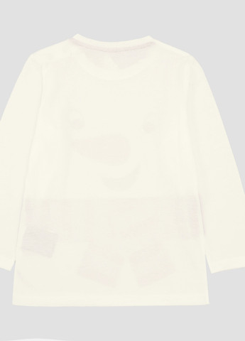 Белый демисезонный кэжуал лонгслив H&M с рисунком