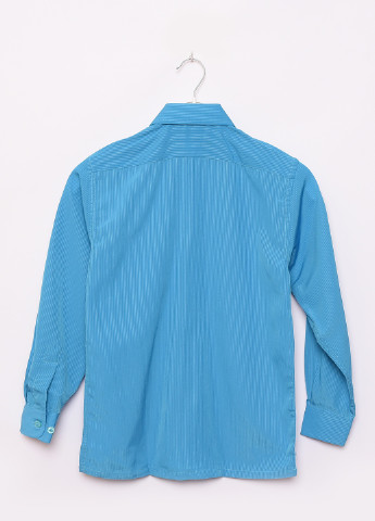 Голубой классическая рубашка в полоску Let's Shop