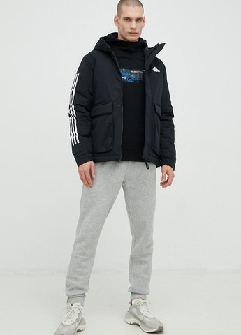 Черная зимняя утепленная куртка adidas Utilitas 3-Stripes
