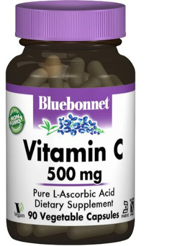 Vitamin C 500 mg 90 Veg Caps BLB0510 Bluebonnet Nutrition (256719683)