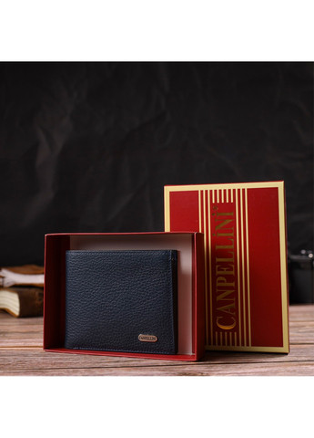 Идеальное мужское портмоне из натуральной кожи флотар 21787 Синее Canpellini (259873977)