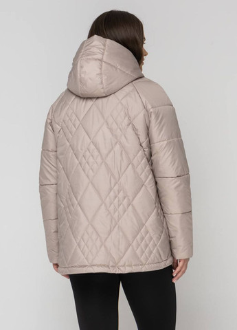 Бежевая демисезонная куртка женская демисезонная большого размера SK