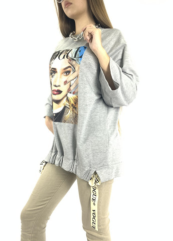 Світло-сірий світшот — туніка жіноча Vogue (257877501)