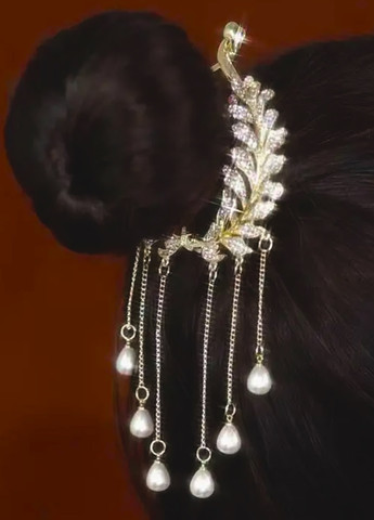 Заколка для волосся "Beautiful", золотиста з підвісками Анна Ясеницька (259265548)