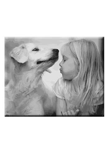 Картина за номерами Дівчинка з собакою 40*50см ArtStory (258819684)