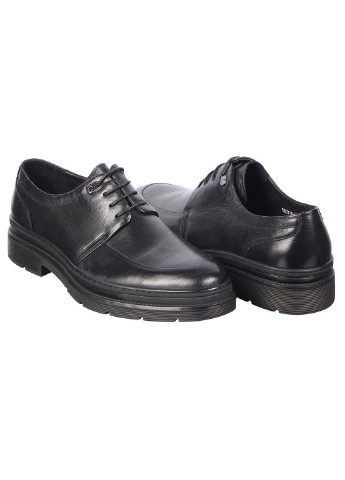 Черные мужские классические туфли 195493 Bazallini на шнурках