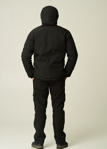 Чоловічий зимовий костюм чорний UKM (276255347)