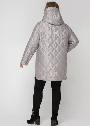 Срібна демісезонна демісезонна жіноча куртка великого розміру SK
