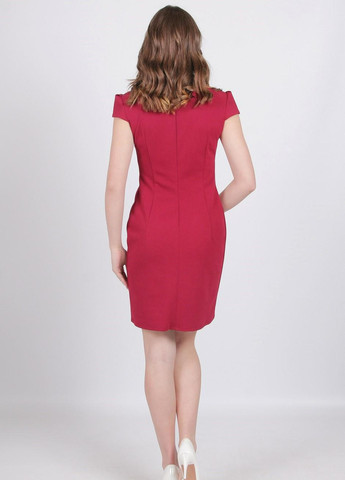 Бордова сукня жіноча 158 однотонний креп-дайвінг бордове Актуаль