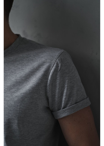 Серая футболка cotton basic с коротким рукавом Handy Wear