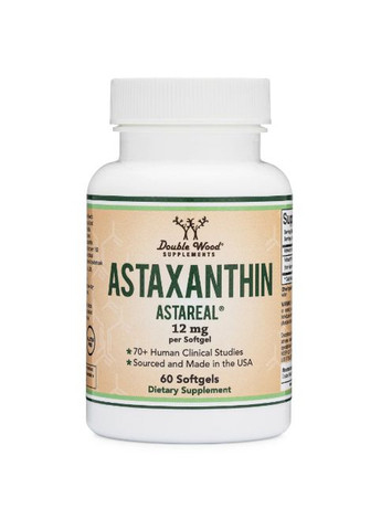 Double Wood Astaxanthin 12 mg 60 Softgels Double Wood Supplements (265623980)