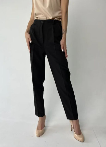 Черные классические, повседневный демисезонные брюки Fashion Girl