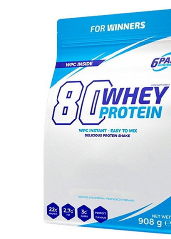 80 Whey Protein 908 g /30 servings/ Banana Peanut Paste 6PAK Nutrition (256722524)
