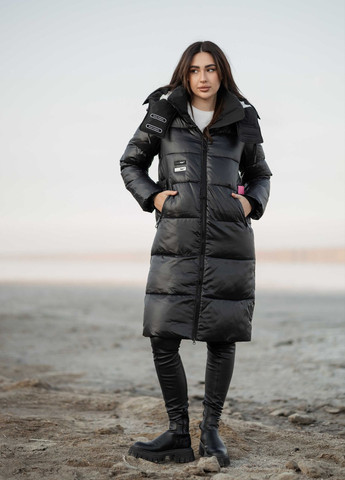Чорне зимнє Жіноче зимове пальто 652182 Yimosis