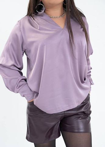 Фиолетовая женская рубашка из шелка армани цвет лаванда р.44/48 445857 New Trend