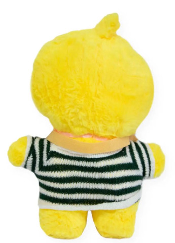 Мягкая детская плюшевая игрушка утка Лалафанфан 30 см в очках (473983-Prob) Желтая с серым бантом и в тельняшке Unbranded (257039962)