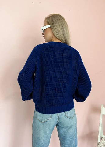 Жіночий вовняний светр кольору електрик р.42/46 405990 New Trend (258967624)
