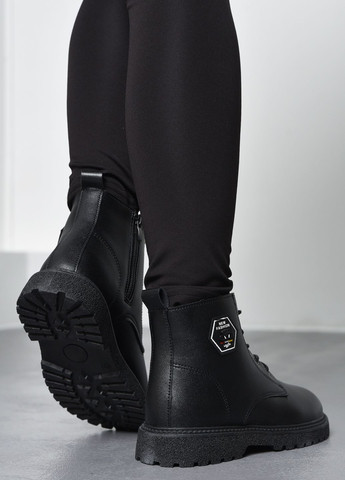 Черные кэжуал зимние ботинки детские для девочки черного цвета зимние Let's Shop