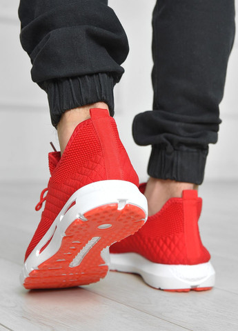 Червоні Осінні кросівки чоловічі червоного кольору текстиль Let's Shop