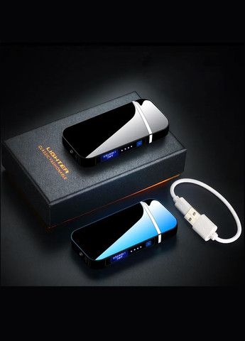 Запальничка подарункова електроімпульсна із сенсорним управлінням синій металік No Brand (260396270)