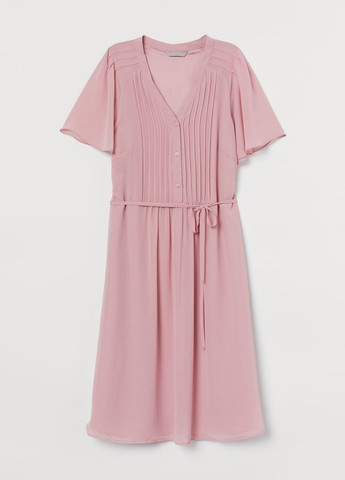 Розовое повседневный платье H&M однотонное