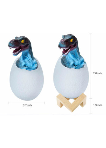 3D світильник нічник лампа іграшка для дітей акумуляторна 19х9см (473856-Prob) Яйце динозавра Unbranded (256675432)