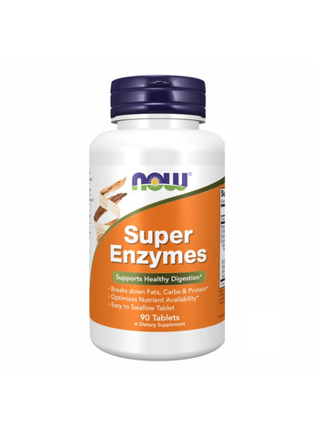 Суперферменты для Поддержки Пищеварения Super Enzymes - 90 таб Now Foods (269461849)