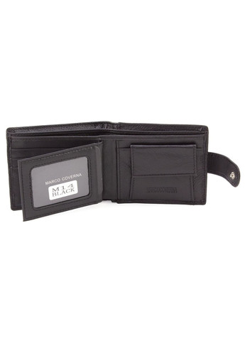 Шкіряний гаманець для чоловіків з відділом для документів 10,5х8,5 M14 (21590) чорний Marco Coverna (259736978)