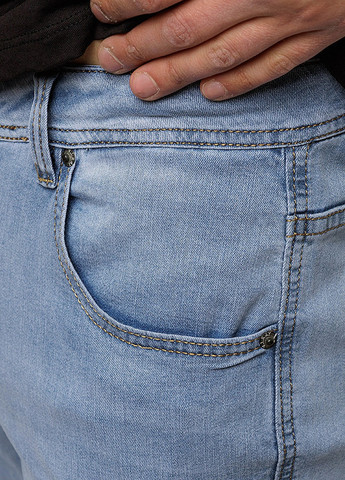 Голубые демисезонные мужские джинсы регуляр цвет голубой цб-00220232 V.J.RAY