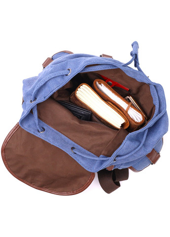 Надійний текстильний рюкзак, що закривається клапаном на магніт 22154 Синій Vintage (268036810)