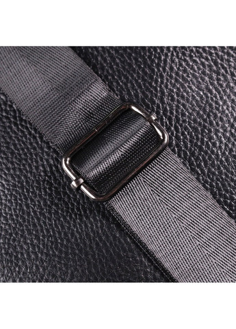 Стильна чоловіча сумка з натуральної зернистої шкіри 21398 Чорна Vintage (258286247)