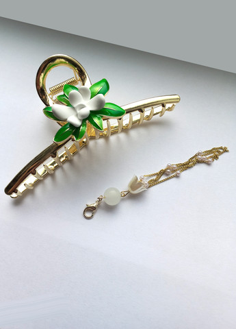 Заколка краб для волос "Лотос" золотистый Анна Ясеницька (259445019)