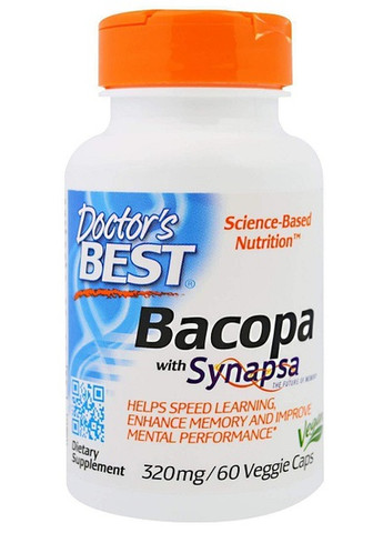 Bacopa With Synapsa 320 mg 60 Veg Caps Doctor's Best (258498911)