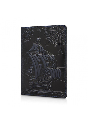 Шкіряна обкладинка на паспорт HiArt PC-01 Discoveries чорна Чорний Hi Art (268371507)