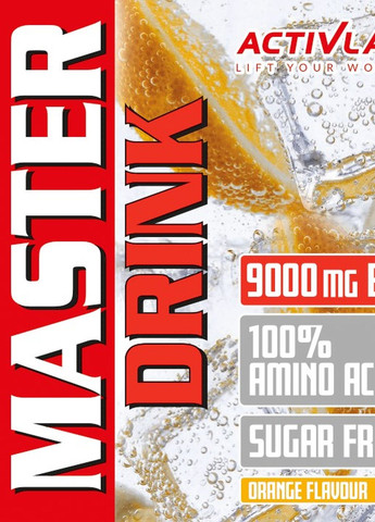 Амінокислоти Master Drink (BCAA) 500ml (Orange) ActivLab (268736363)
