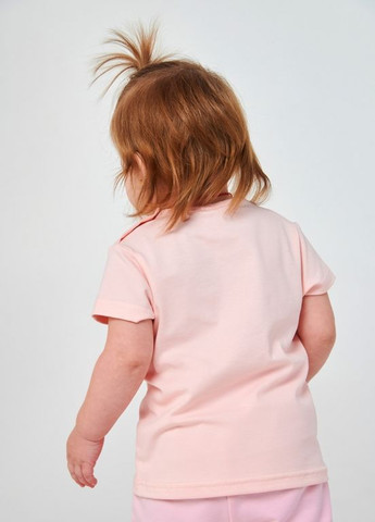 Розовая детская футболка | 95% хлопок | демисезон | 80, 86 | рисунок единорог розовый Smil