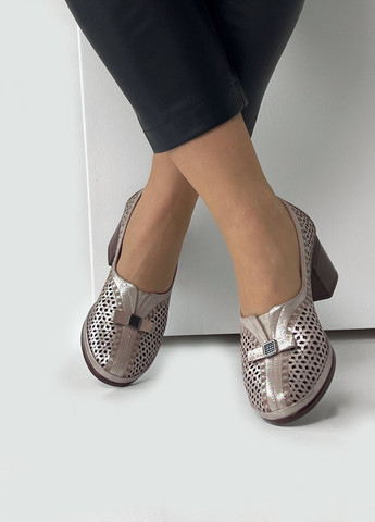 Sherlock Soon Туфлі жіночі шкіряні бежевий з натуральна шкіра, туреччина — (260339487)