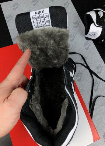 Черно-белые зимние кроссовки мужские, вьетнам Nike Air Jordan
