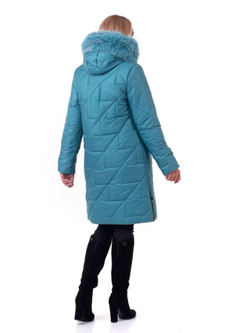 Мятная зимняя женская куртка большого размера зимняя SK
